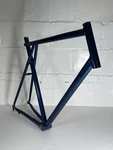 Nos Gt 58CM Usa Made Road Bicycle Frame, Blue, Aluminum, Parts Mounted. Fixed Price $355.50.