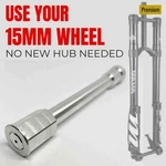 Manitou Dorado 20X110 15X110 Fork Adapter Raw Premium Kit Includes 15MM Axle. Fixed Price $109.65.
