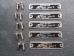 Schwinn Stingray Tags Badge Krate Lot Of 5 Metal Etc Genuine Usa. Fixed Price $34.00.