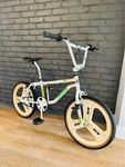 1990S Old School Bmx Bike. Gt Performer With White 3 Spoke Fan Mags. Fixed Price $2950.00.