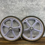 Skyway Tuff Ii Bmx Mag Wheelset Lavender Purple 20IN Vintage Gt Tires. Fixed Price $355.99.