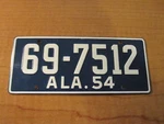 1954 Alabama Wheaties Miniature Pedal Car Bike Bicycle License Plate. Fixed Price $12.50.